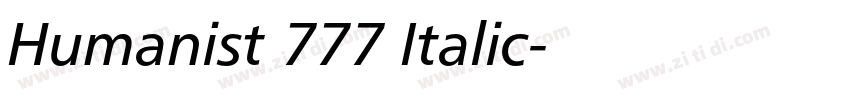 Humanist 777 Italic字体转换 Humanist 777 Italic字体转换